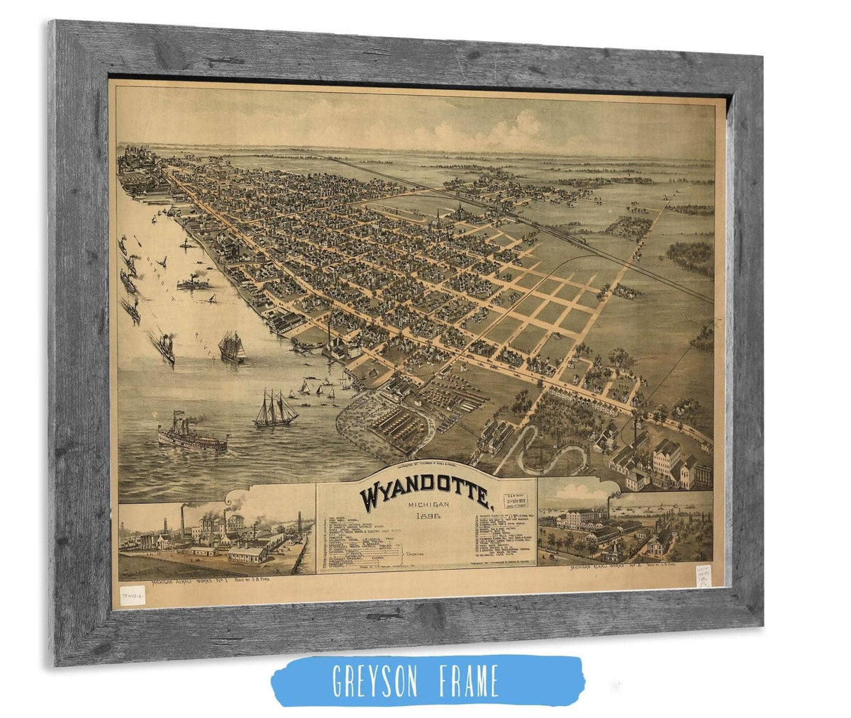 Wyandotte Michigan 1896 State of Michigan