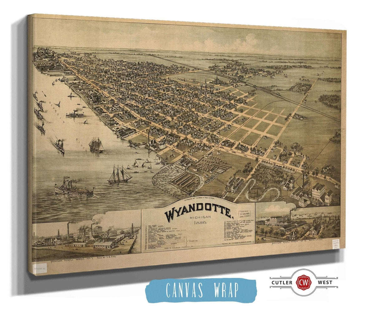 Wyandotte Michigan 1896 State of Michigan