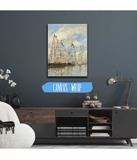 Yacht Basin At Trouville Deauville Probably by Eugene Boudin