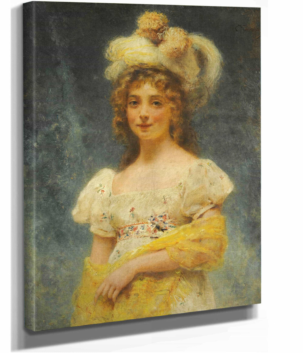 Yellow Shawl by Konstantin Egorovich Makovsky