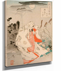 Yokobue Waiting From Takiguchi Tokiyori By Moonlight At Horinji by Tsukioka Yoshitoshi