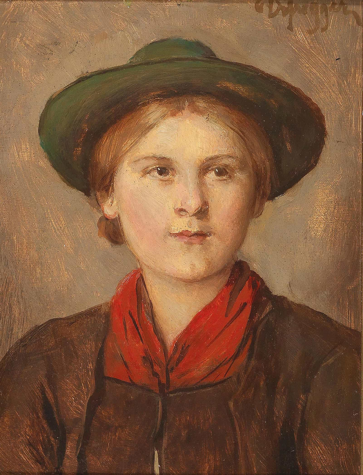 Young Girl by Franz Von Defregger