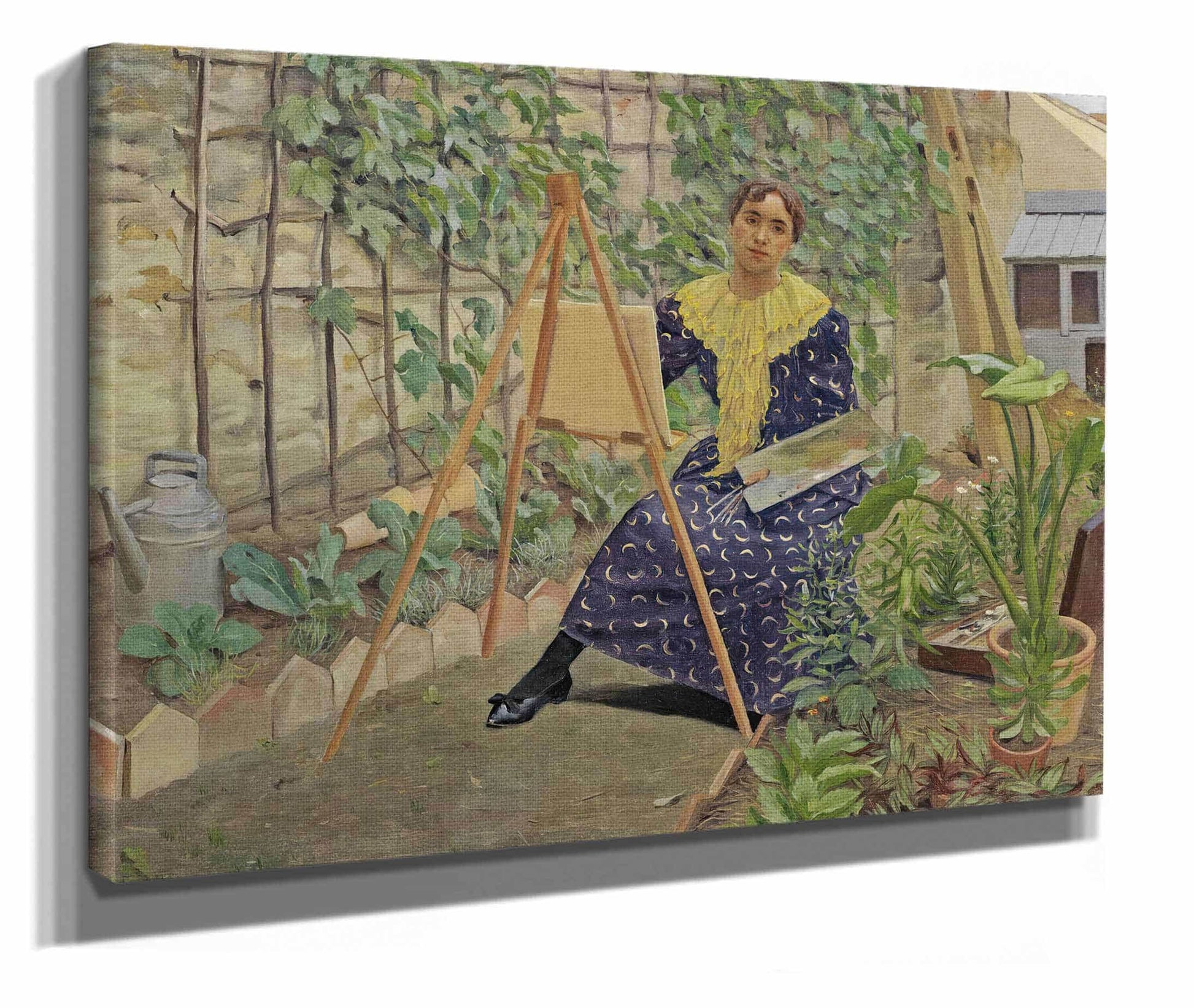 Young Girl Painting by Felix Vallotton