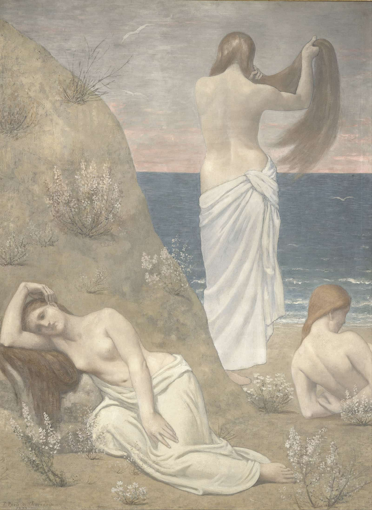 Young Girls By The Seaside by Pierre Puvis De Chavannes
