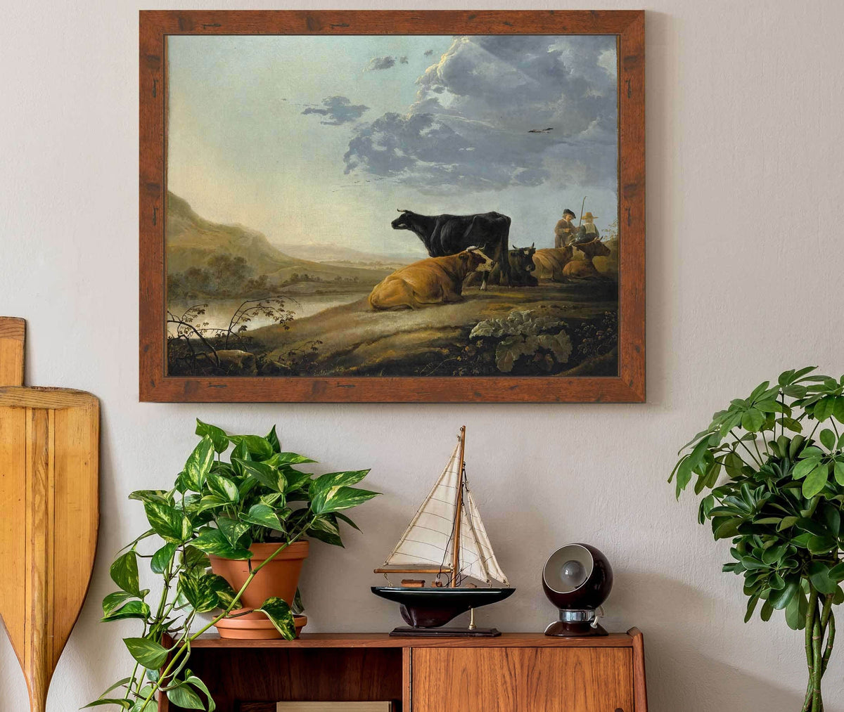 Young Herdsmen With Cows  by Aelbert Cuyp