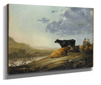 Young Herdsmen With Cows  by Aelbert Cuyp