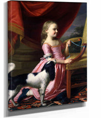 Young Lady With A Bird And A Dog by John Singleton Copley