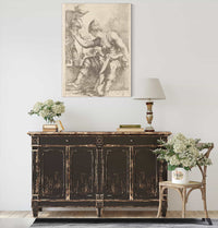 Young Man Seated  by Salvator Rosa