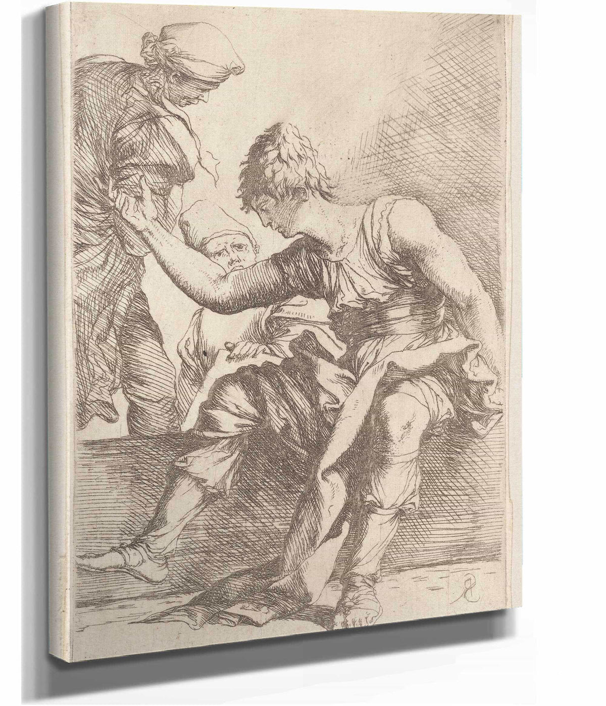 Young Man Seated  by Salvator Rosa