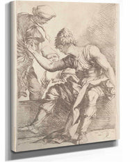 Young Man Seated  by Salvator Rosa