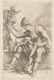 Young Man Seated  by Salvator Rosa
