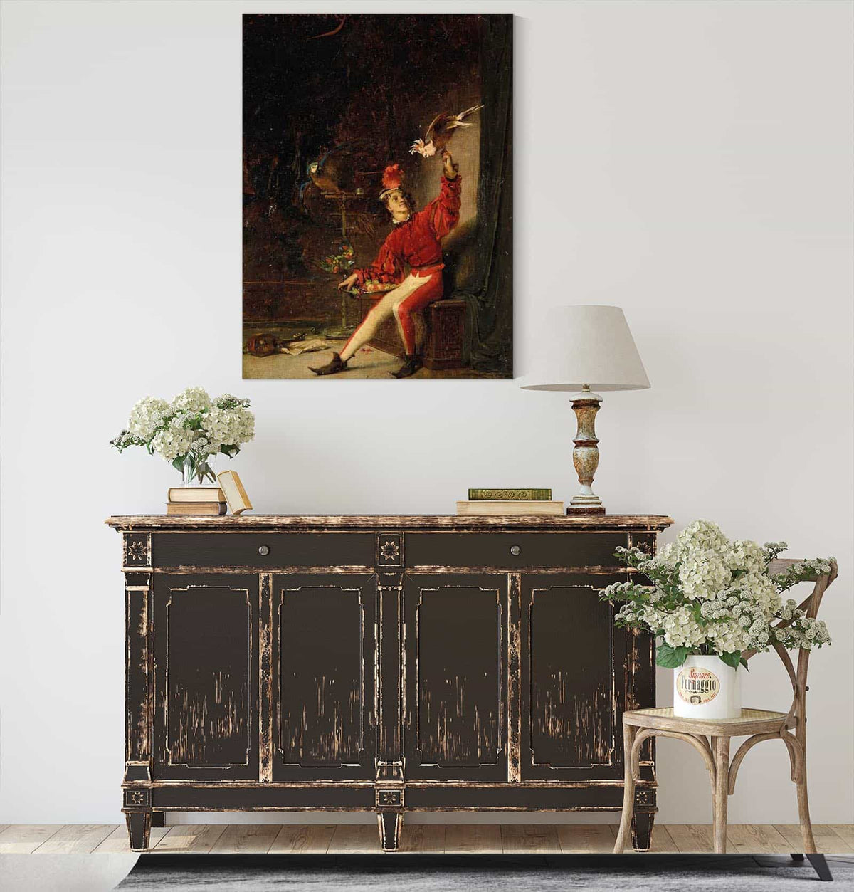 Young Man With Parrot by Konstantin Egorovich Makovsky