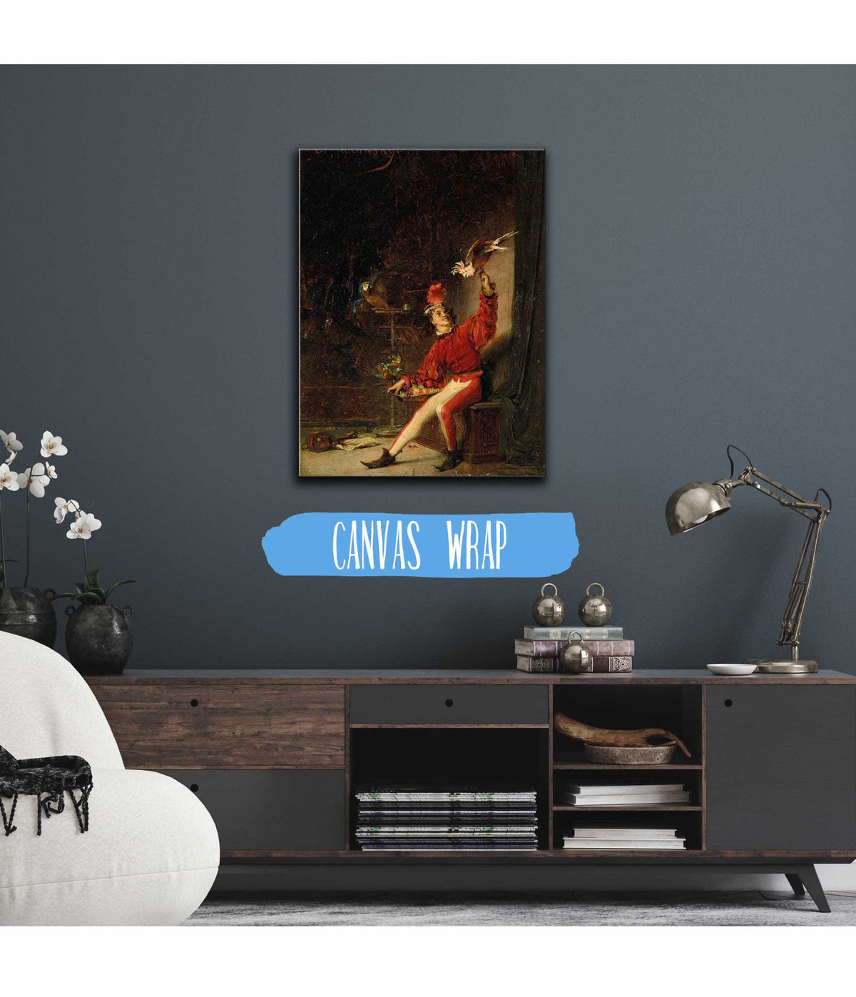 Young Man With Parrot by Konstantin Egorovich Makovsky