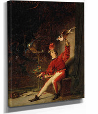 Young Man With Parrot by Konstantin Egorovich Makovsky