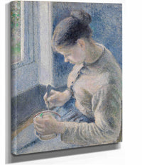 Young Peasant Having Her Coffee by Camille Pissarro