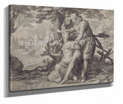Young Woman Assisted By A Gentleman  by Joachim Wtewael