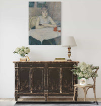 Young Woman At A Table Poudre De Riz by Henri De Toulouse Lautrec