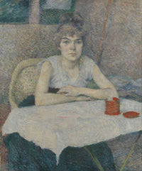 Young Woman At A Table Poudre De Riz by Henri De Toulouse Lautrec