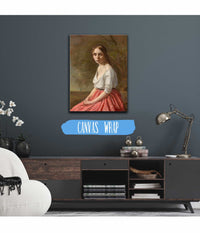 Young Woman In A Pink Skirt   by Jean Baptiste Camille Corot