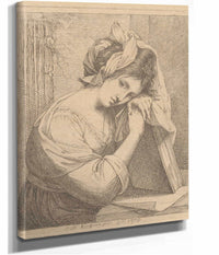 Young Woman In Contemplation by Angelica Kauffmann
