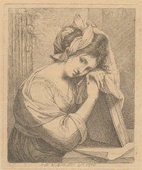 Young Woman In Contemplation by Angelica Kauffmann