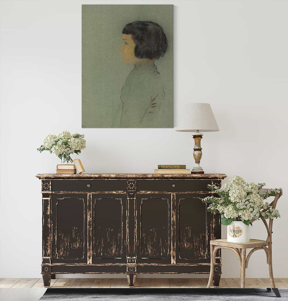 Young Woman In Profile by Odilon Redon