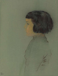 Young Woman In Profile by Odilon Redon