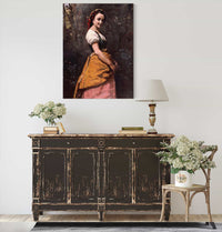 Young Woman In The Woods by Jean Baptiste Camille Corot