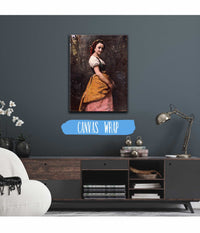 Young Woman In The Woods by Jean Baptiste Camille Corot