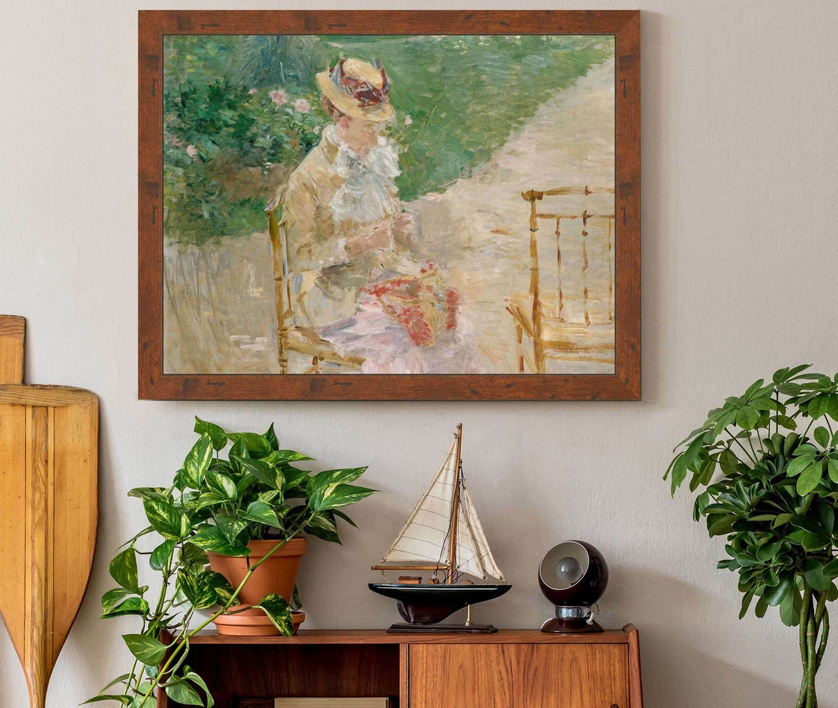 Young Woman Knitting by Berthe Morisot