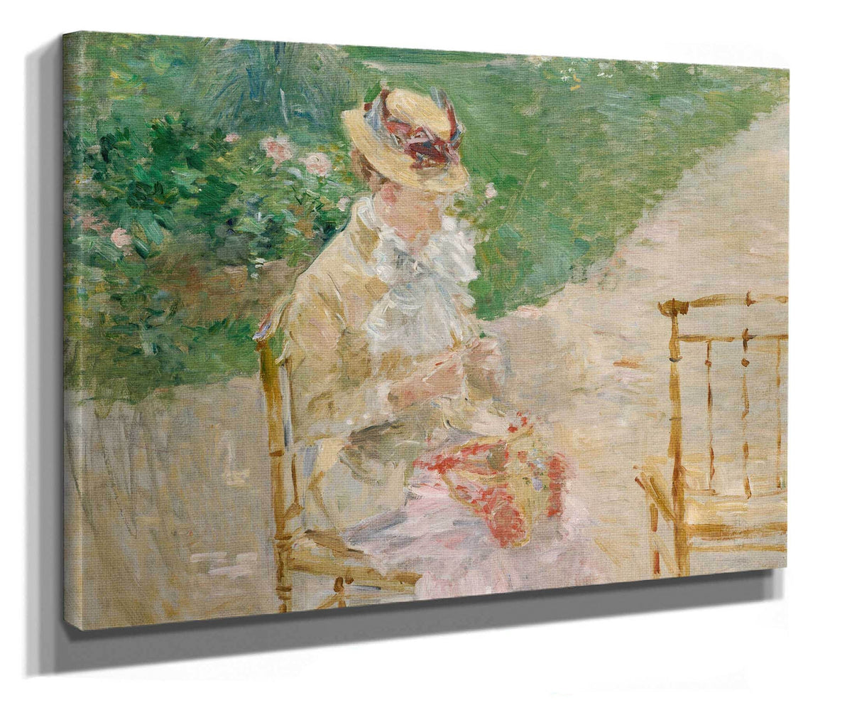 Young Woman Knitting by Berthe Morisot