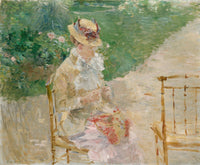 Young Woman Knitting by Berthe Morisot