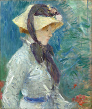 Young Woman With A Straw Hat by Berthe Morisot