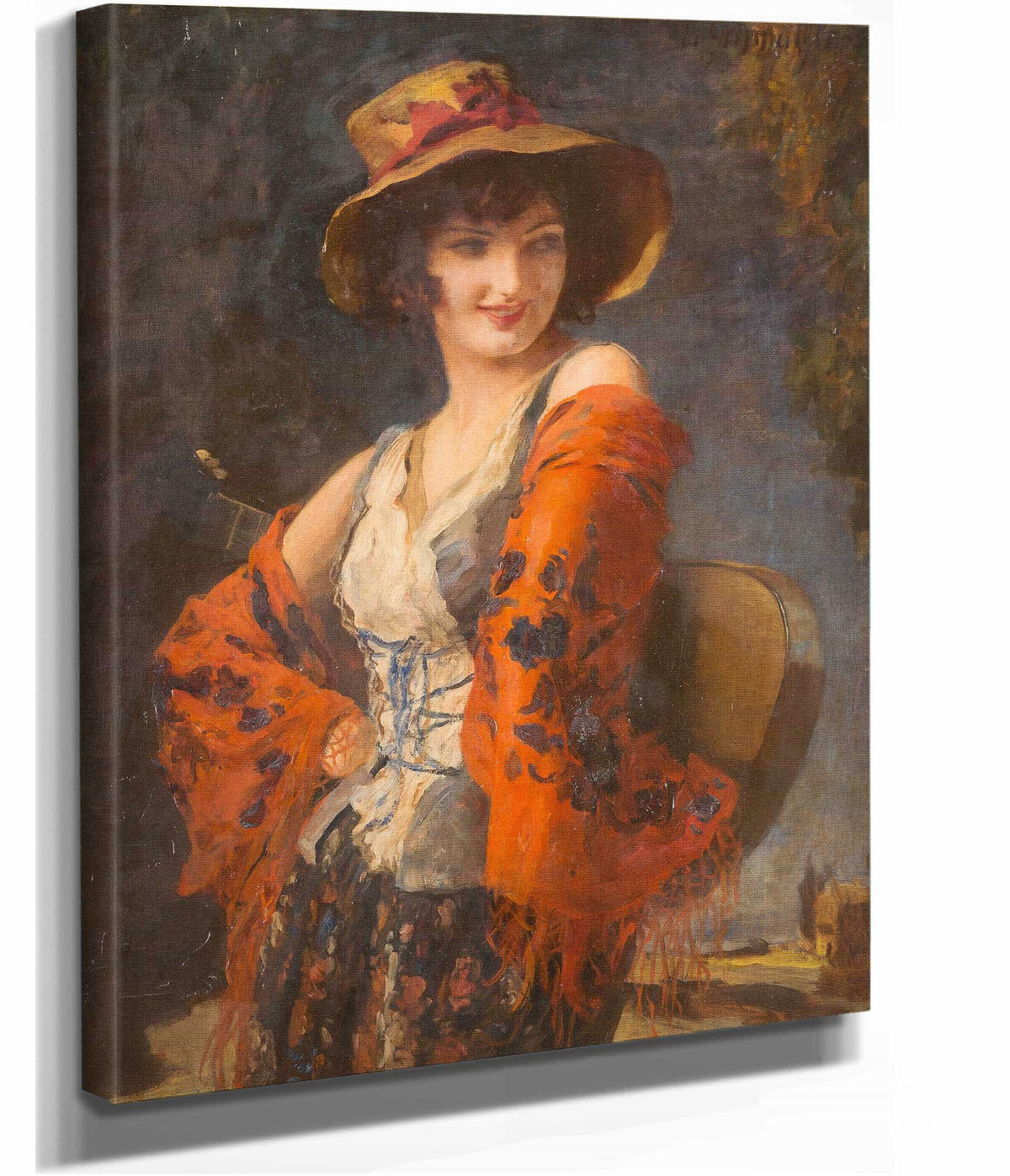 Young Woman With Guitar by Leopold Schmutzler