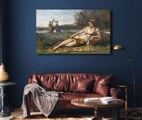 Young Women Of Sparta Jeunes Filles De Sparte by Jean Baptiste Camille Corot