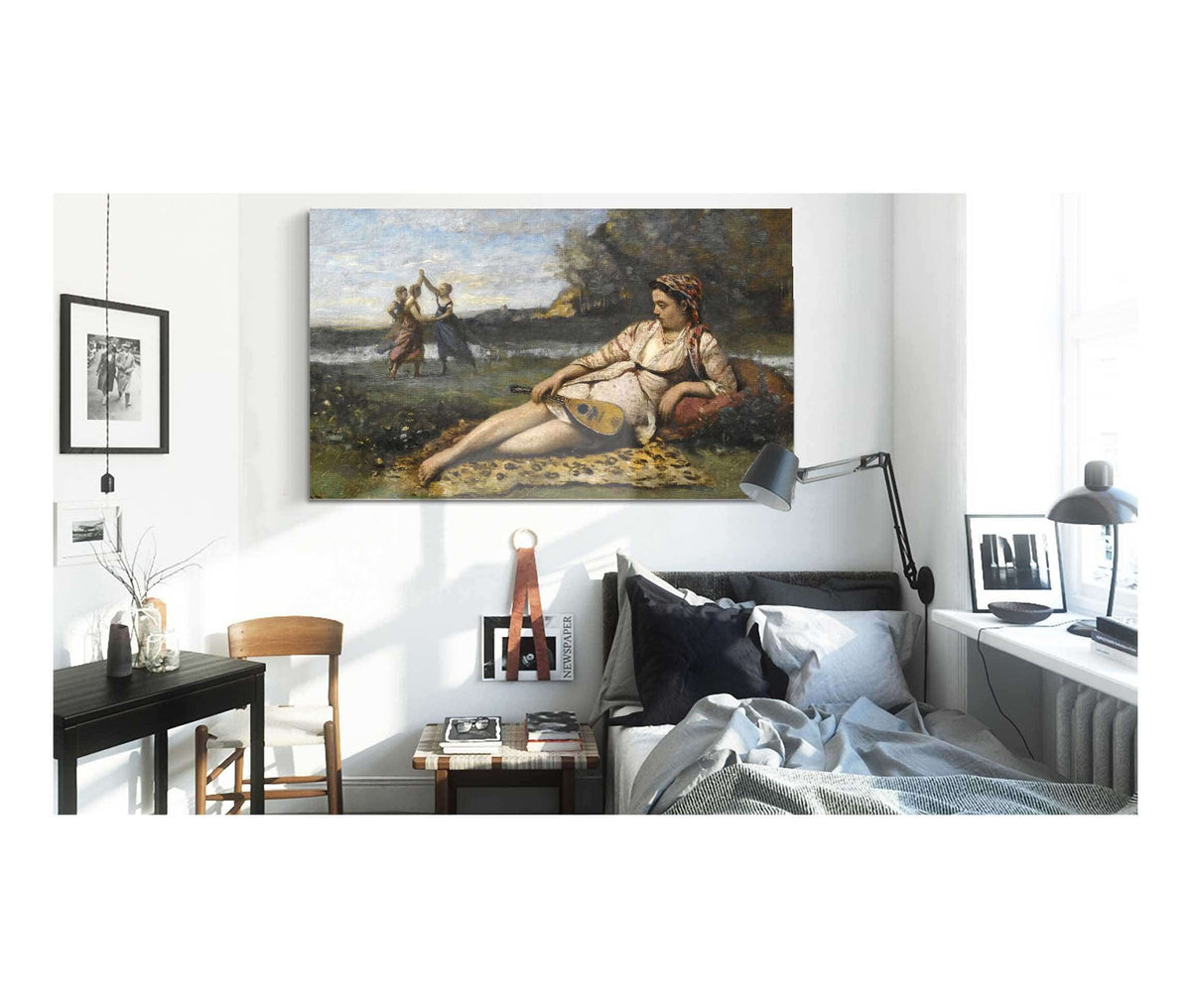 Young Women Of Sparta Jeunes Filles De Sparte by Jean Baptiste Camille Corot