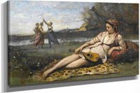 Young Women Of Sparta Jeunes Filles De Sparte by Jean Baptiste Camille Corot