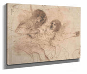 Youth In A Chariot With Attendant Young Woman  by Guercino