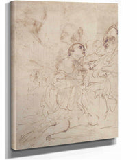 Youth Kneeling Before A Prelate by Guercino