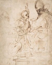 Youth Kneeling Before A Prelate by Guercino