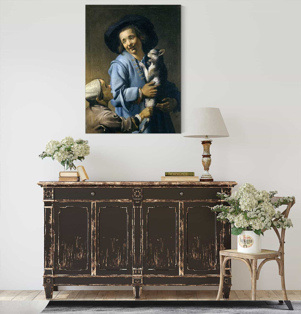 Youths Playing With The Cat by Abraham Bloemaert