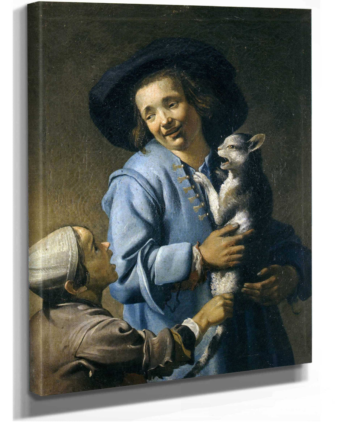 Youths Playing With The Cat by Abraham Bloemaert