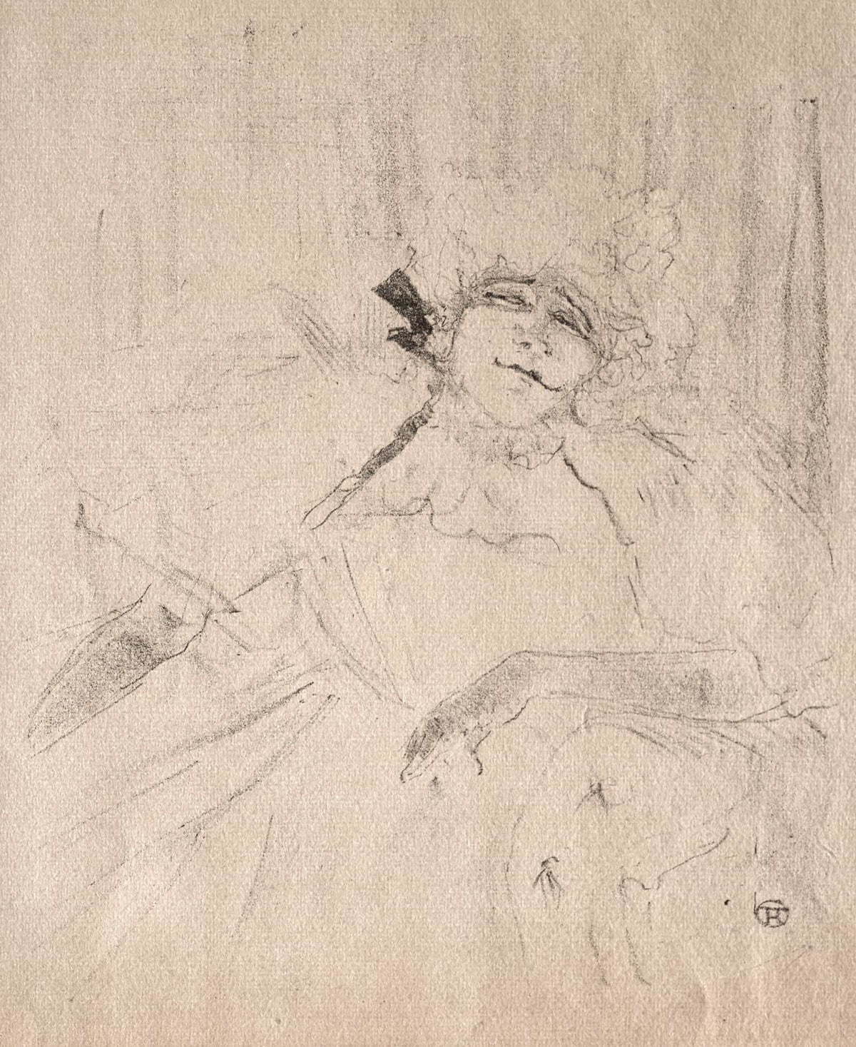 Yvette Guilbert Chanson Ancienne by Henri De Toulouse Lautrec