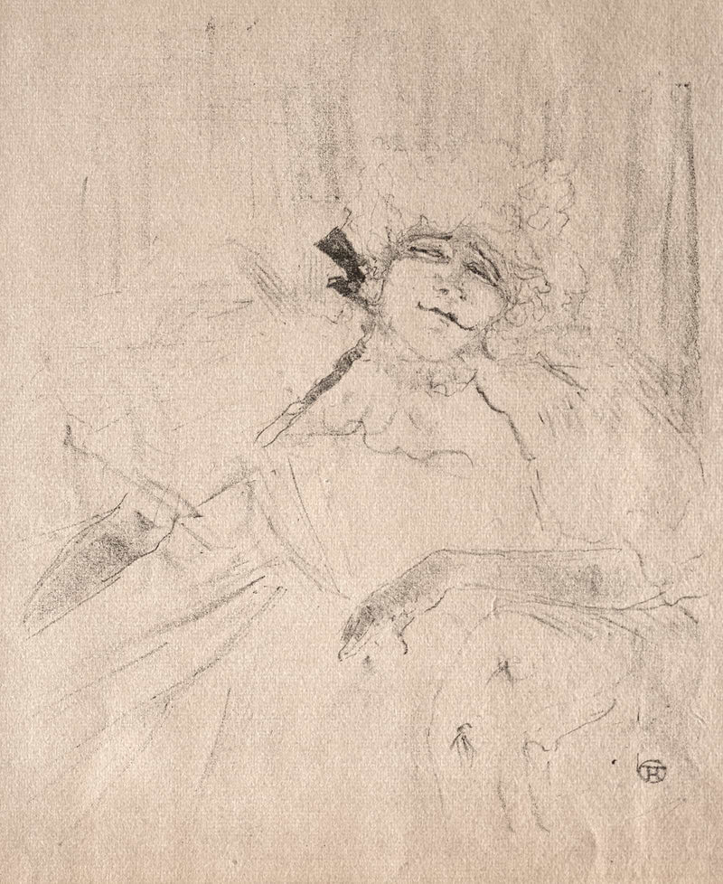 Yvette Guilbert Chanson Ancienne by Henri De Toulouse Lautrec