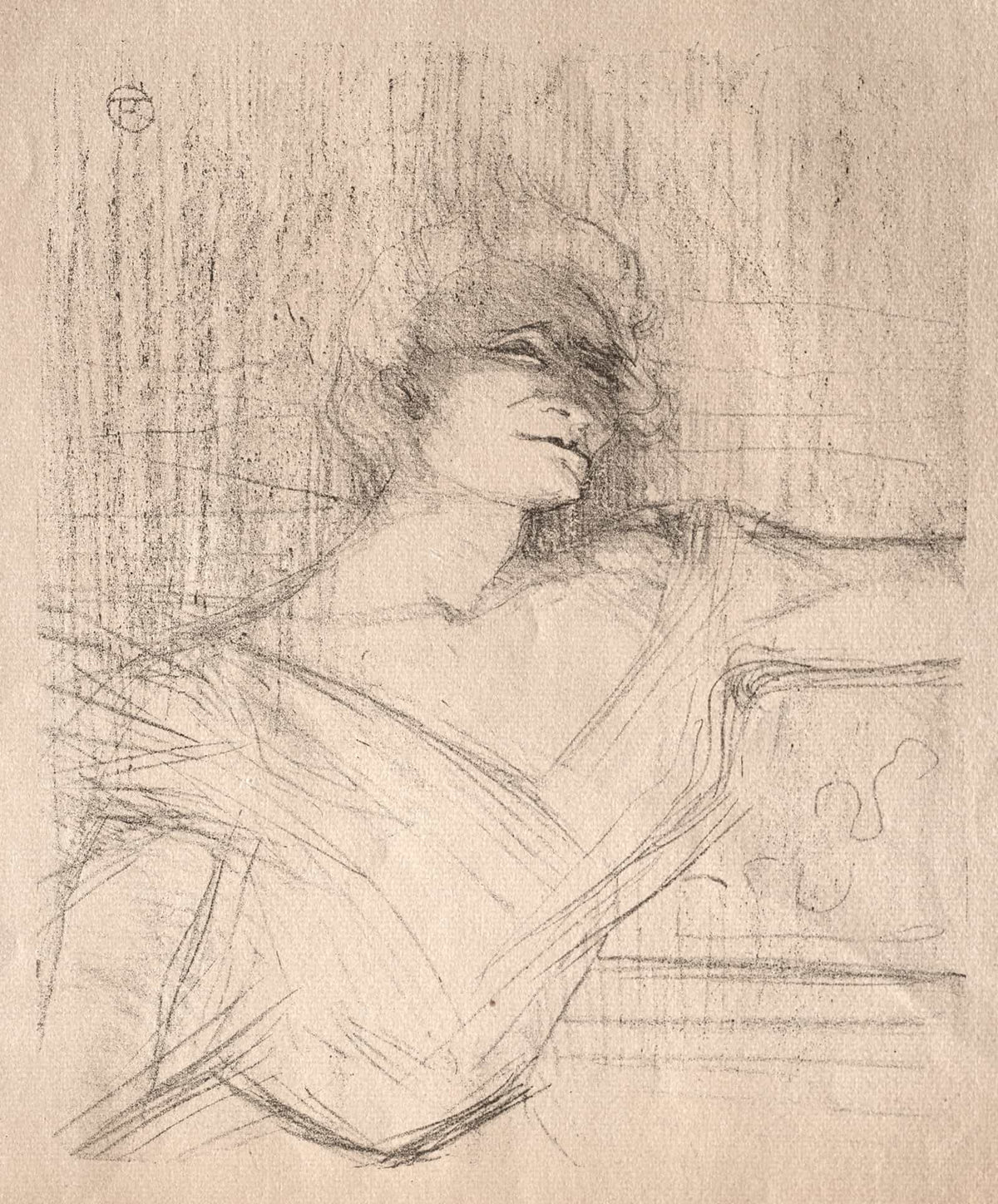 Yvette Guilbert Dans La Glu by Henri De Toulouse Lautrec