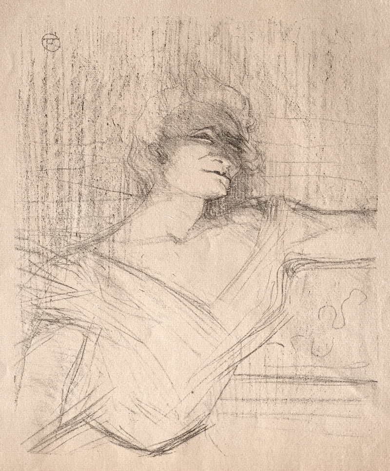 Yvette Guilbert Dans La Glu by Henri De Toulouse Lautrec