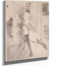 Yvette Guilbert Sur La Scene by Henri De Toulouse Lautrec