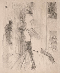 Yvette Guilbert Sur La Scene by Henri De Toulouse Lautrec