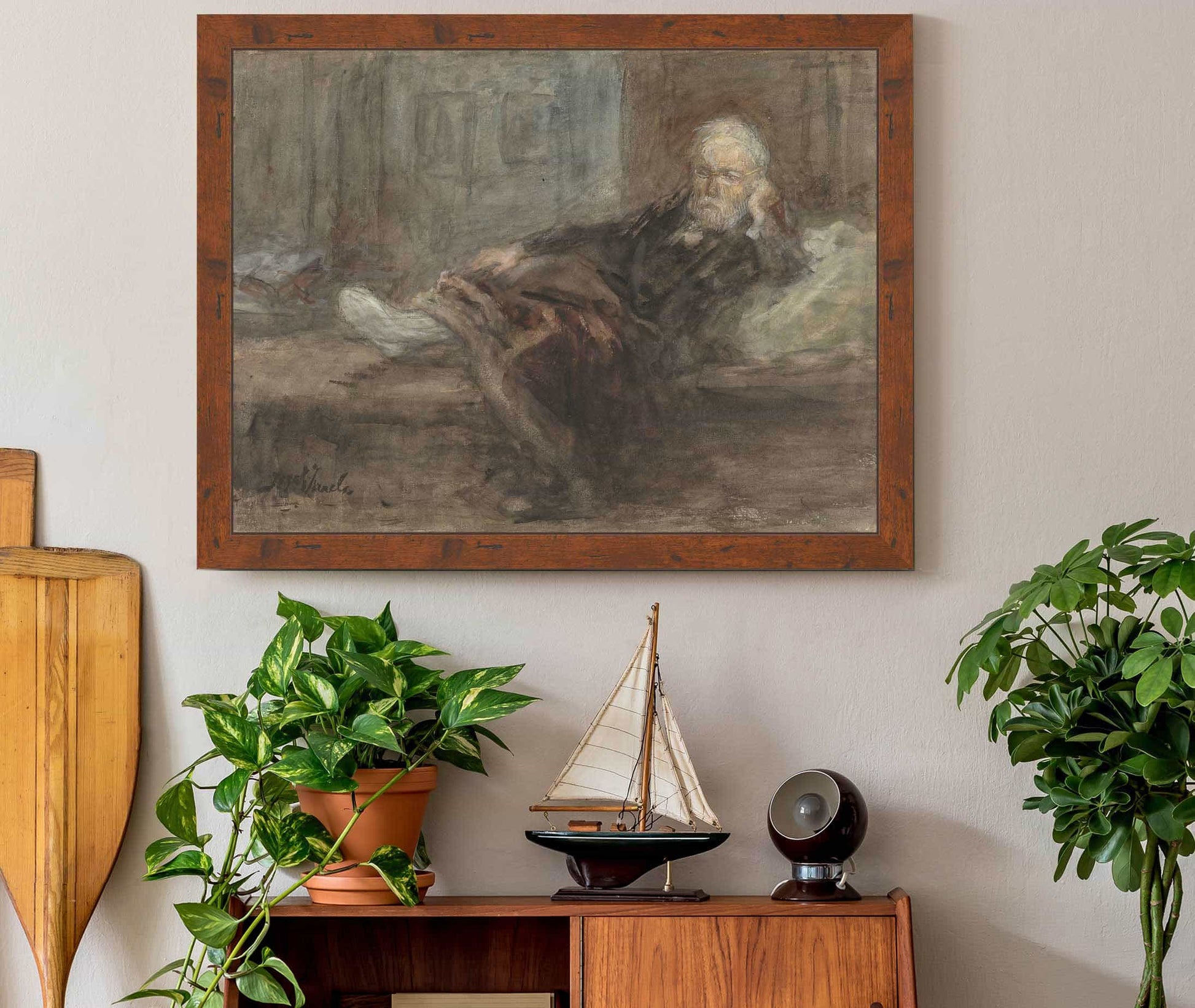 Zelfportret Met Zieke Voet by Jozef Israels