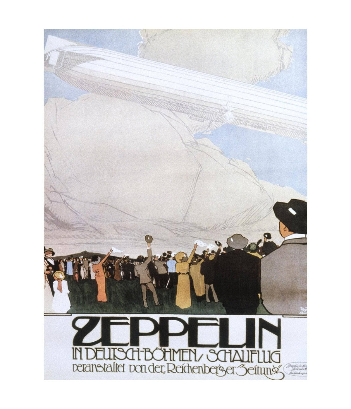 Zeppelin in Deutsch Bohmen Schauflug